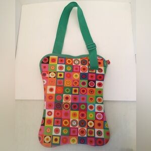 BUILT Laptop Carrying Case with Adjustable Strap Multicolor Block Design 14.5"T